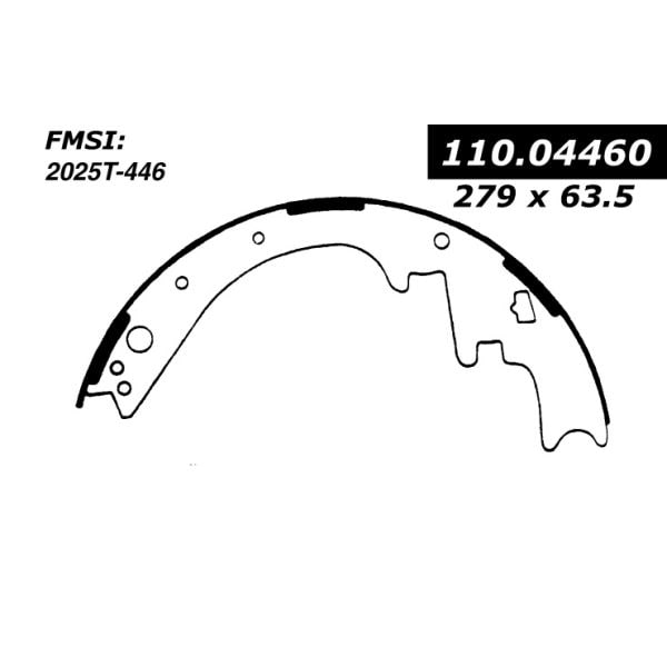 Centric Parts Riveted Brake Shoes, 112.04460 112.04460 - main